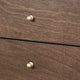 Mid Century Modern Wooden Nightstand with 2 Drawers and Slanted Legs, Brown