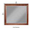 Wooden Frame Dresser Mirror with Natural Grain Details, Cherry Brown
