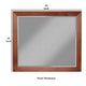 Wooden Frame Dresser Mirror with Natural Grain Details, Cherry Brown