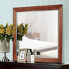 Wooden Frame Dresser Mirror with Natural Grain Details, Cherry Brown