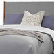 Fabric Upholstered Two Tone Eastern King Panel Bed, Brown and Gray