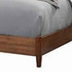 Two Tone Full Panel Bed with Upholstered Headboard, Brown and Gray