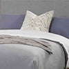 Two Tone Full Panel Bed with Upholstered Headboard, Brown and Gray