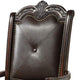 Side Chair | Crowned Top Wood | Faux Leather Seating | Set of 2 | Dark Brown BM220567