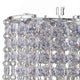 Chandelier Crystal Accented Table Lamp with Tubular Frame Chrome and Clear By Casagear Home BM220581