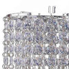 Chandelier Crystal Accented Table Lamp with Tubular Frame, Chrome and Clear By Casagear Home