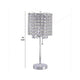 Chandelier Crystal Accented Table Lamp with Tubular Frame Chrome and Clear By Casagear Home BM220581