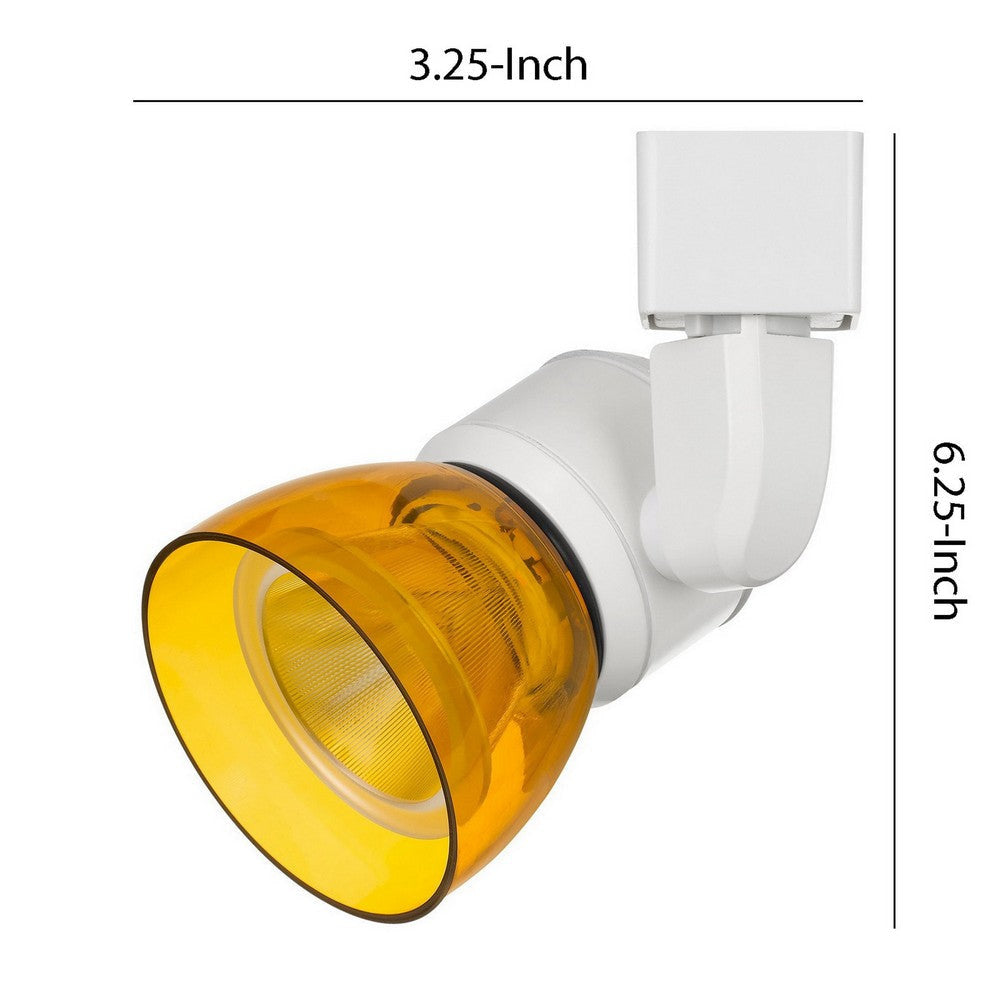 10W Integrated LED Track Fixture with Polycarbonate Head, Yellow and White By Casagear Home