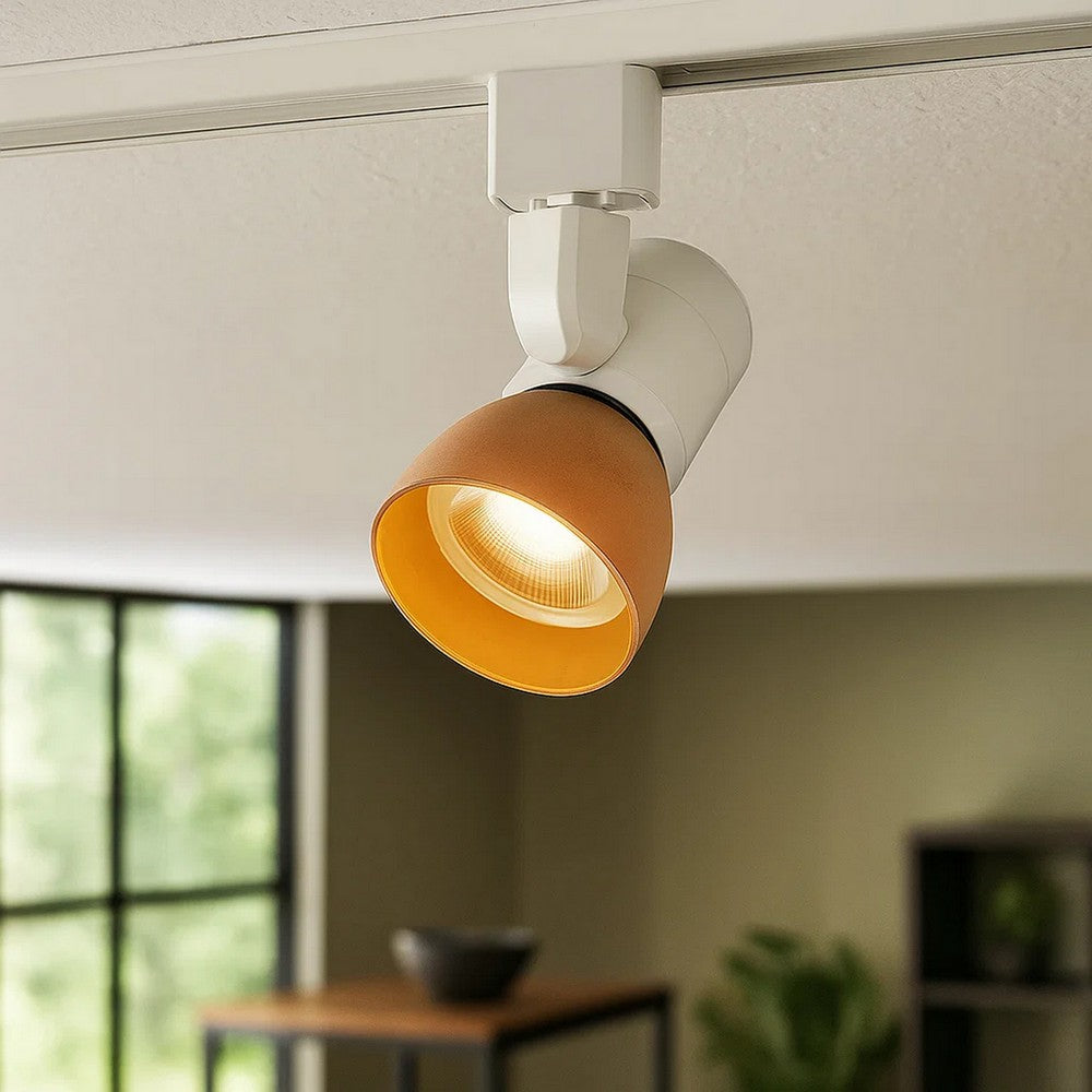 LED Track Fixture | 10W Integrated | Polycarbonate Head | Orange & White