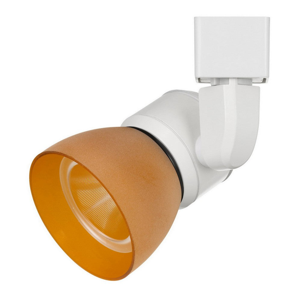 10W Integrated LED Track Fixture with Polycarbonate Head, Orange and White By Casagear Home