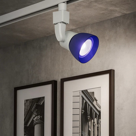 LED Track Fixture | 10W Integrated | Metal & Polycarbonate | White & Blue