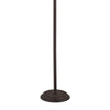 Metal Floor Lamp with Pull Chain Switch and Paper Shade Off White and Black By Casagear Home BM220649