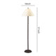 Floor Lamp | Metal | Pull Chain Switch | Paper Shade | Off White & Black