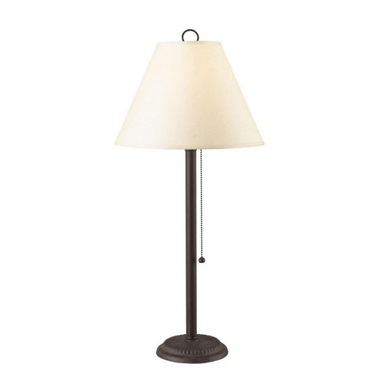 Paper Shade Metal Table Lamp with Pull Chain Switch,Set of 4,White and Black By Casagear Home