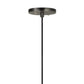 Hexagonal Metal Frame Single LED Light Pendant with Glass Diffuser, Black By Casagear Home