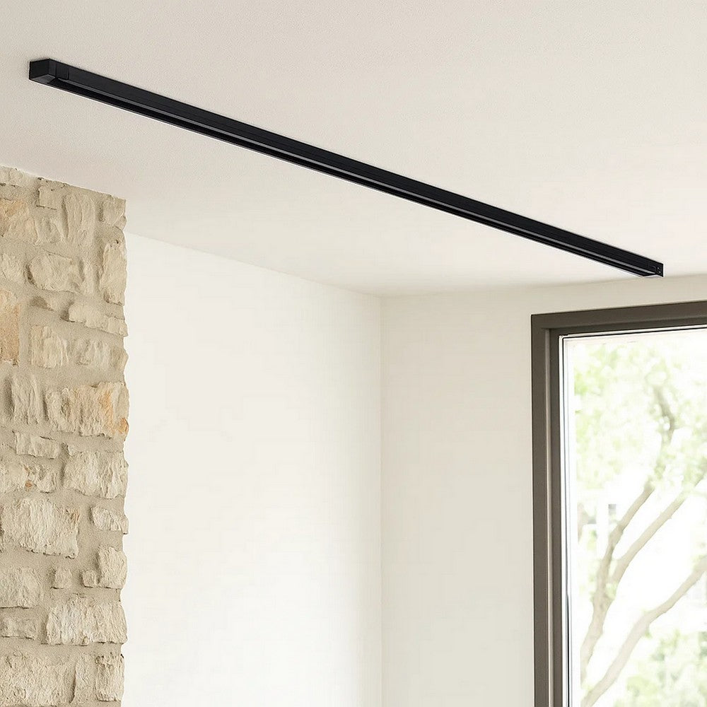 Track Lighting Extension Rod | Metal | 8 Feet | 3 Wire | Black