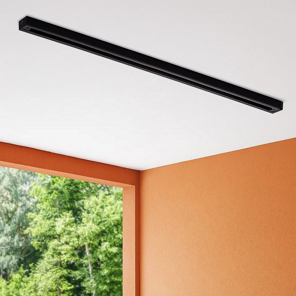 Track Lighting Extension Rod | Metal | 8 Feet | 3 Wire | Black