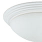 Dome Shaped Glass Ceiling Lamp with Hardwired Switch, White and Clear By Casagear Home