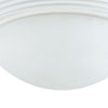 Dome Shaped Glass Ceiling Lamp with Hardwired Switch White and Clear By Casagear Home BM220713