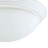 Dome Shaped Glass Ceiling Lamp with Hardwired Switch, White and Clear By Casagear Home