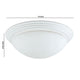 Dome Shaped Glass Ceiling Lamp with Hardwired Switch White and Clear By Casagear Home BM220713