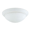 Ceiling Lamp | Dome Shaped Glass | Hardwired Switch | White & Clear