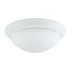 Ceiling Lamp | Dome Shaped Glass | Hardwired Switch | White & Clear