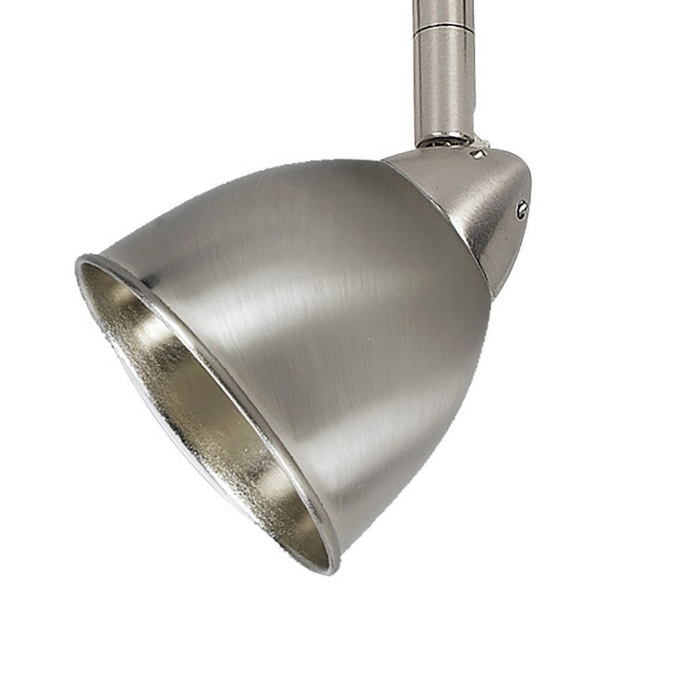 Track Light Head | Round Metal Shade | Frame | Silver