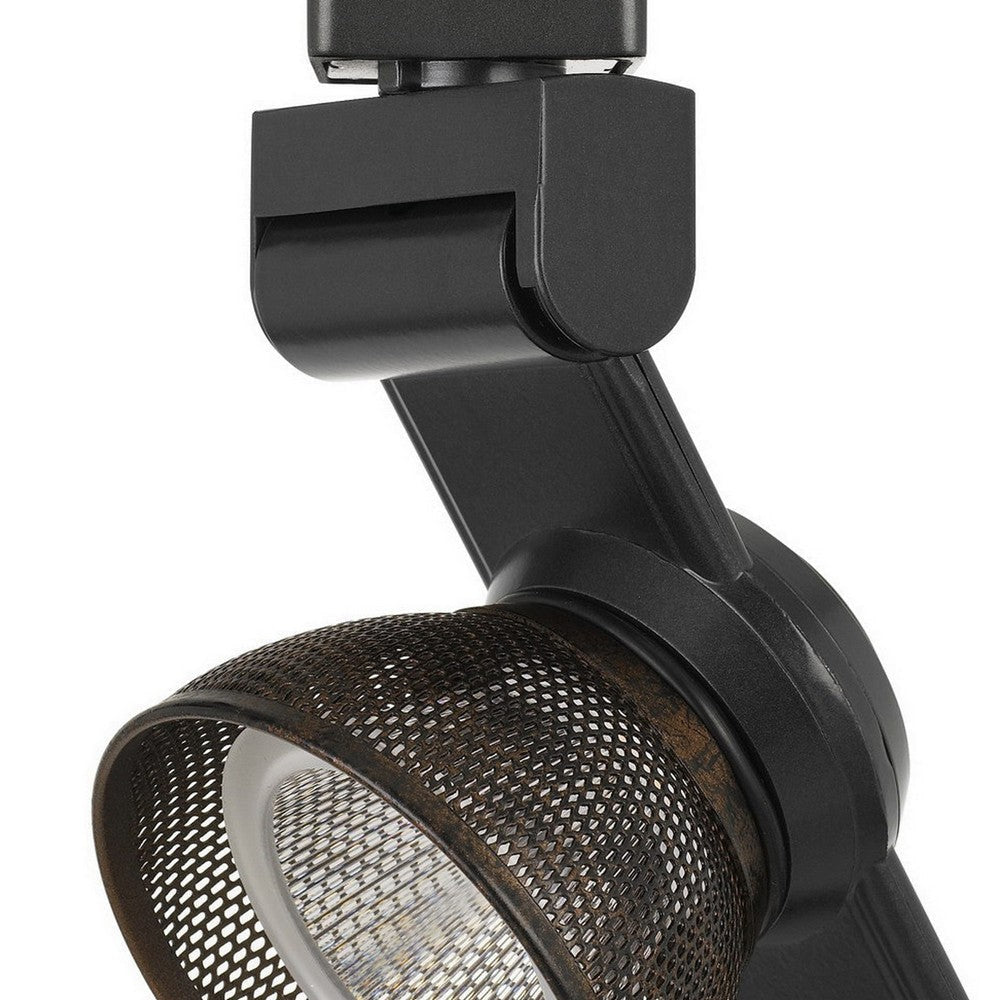 12W Integrated LED Metal Track Fixture with Mesh Head Black and Bronze By Casagear Home BM220789