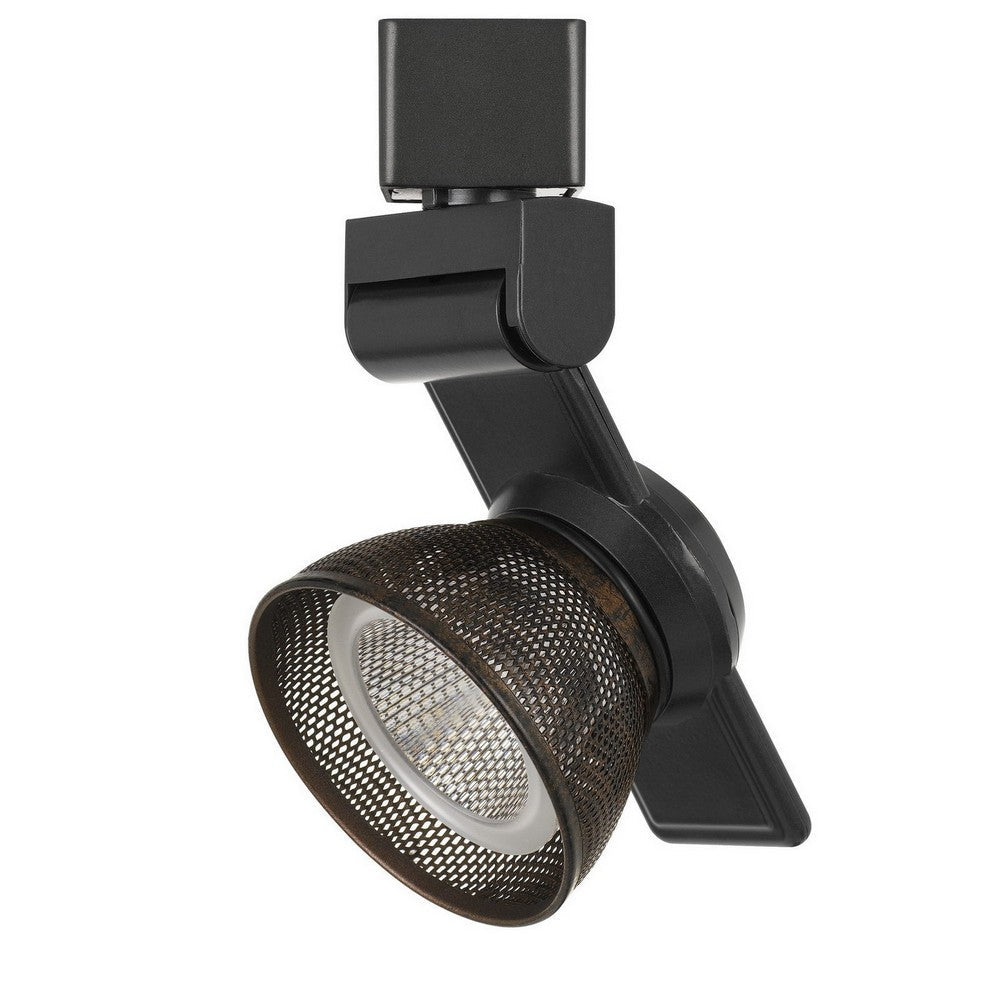 12W Integrated LED Metal Track Fixture with Mesh Head, Black and Bronze By Casagear Home