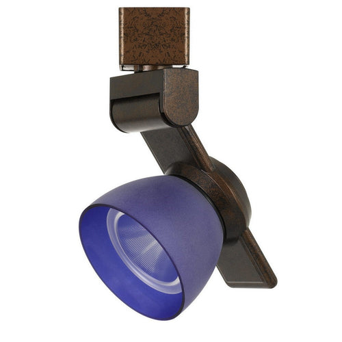 LED Track Fixture | 12W Integrated | Metal & Polycarbonate | Bronze & Blue