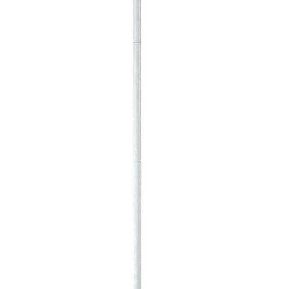 3 Way Torchiere Floor Lamp with Frosted Glass shade and Stable Base White BM220817