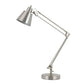 60W Metal Task Lamp with Adjustable Arms and Swivel Head, Set of 2, Silver By Casagear Home