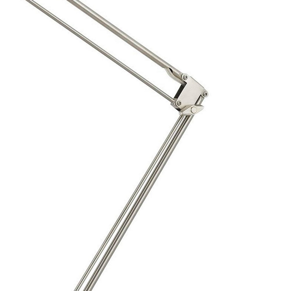 60W Metal Task Lamp with Adjustable Arms and Swivel Head, Set of 2, Silver By Casagear Home