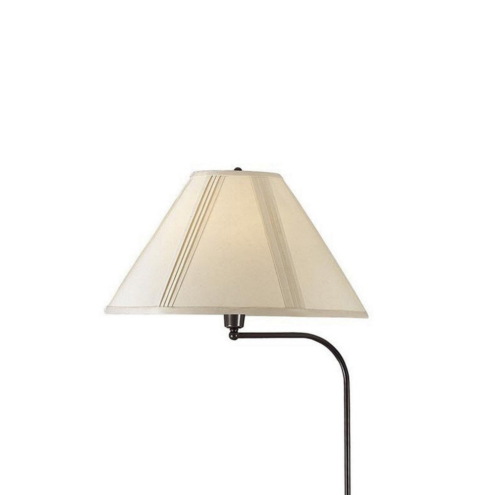 3 Way Metal Floor Lamp with and Adjustable Height Mechanism Bronze By Casagear Home BM220822