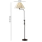 3 Way Metal Floor Lamp with and Adjustable Height Mechanism Bronze By Casagear Home BM220822