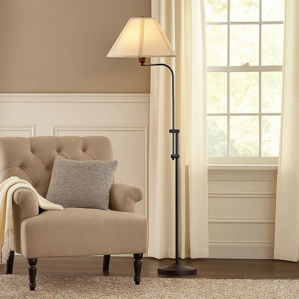 3 Way Metal Floor Lamp | Adjustable Height | Bronze