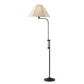 3 Way Metal Floor Lamp with and Adjustable Height Mechanism, Bronze By Casagear Home