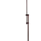 3 Way Metal Floor Lamp with and Adjustable Height Mechanism Brown By Casagear Home BM220823