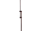 3 Way Metal Floor Lamp with and Adjustable Height Mechanism Brown By Casagear Home BM220823