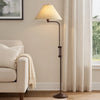 3 Way Metal Floor Lamp | Adjustable Height | Brown