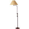3 Way Metal Floor Lamp | Adjustable Height | Brown