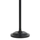100 Watt Metal Down Bride Floor lamp with Fabric Tapered Drum Shade Black By Casagear Home BM220829
