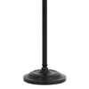 100 Watt Metal Down Bride Floor lamp with Fabric Tapered Drum Shade Black By Casagear Home BM220829