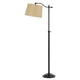 Down Bridge Floor Lamp | 100W | Fabric Tapered Drum Shade | Black