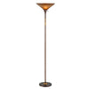 3 Way Torchiere Floor Lamp | Frosted Glass Shade | Bronze