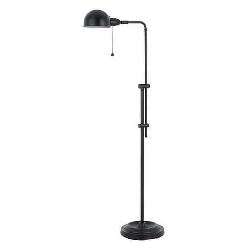 Adjustable Height Metal Pharmacy Lamp | Pull Chain Switch | Black