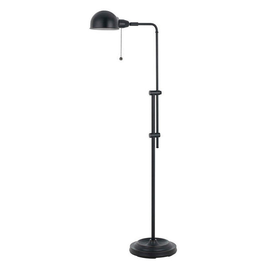 Adjustable Height Metal Pharmacy Lamp | Pull Chain Switch | Black