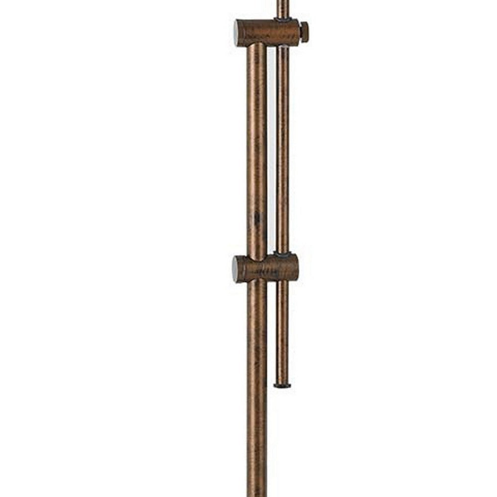 Adjustable Height Metal Pharmacy Lamp with Pull Chain Switch, Bronze By Casagear Home