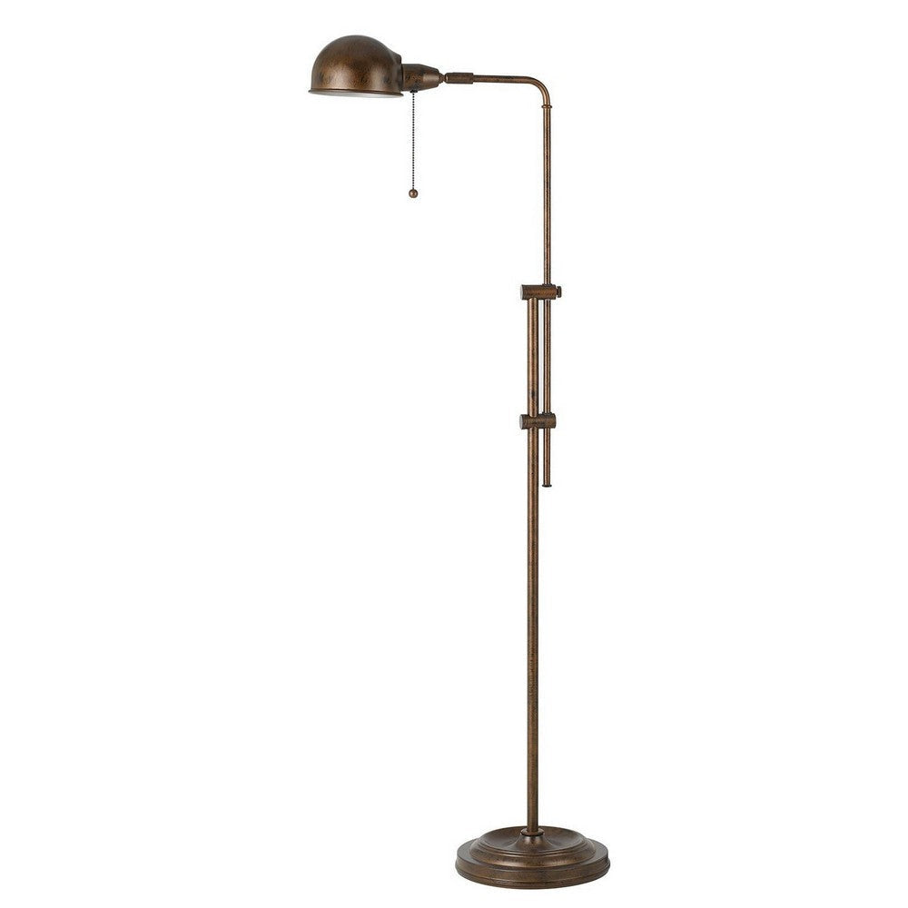 Adjustable Height Metal Pharmacy Lamp | Pull Chain Switch | Bronze
